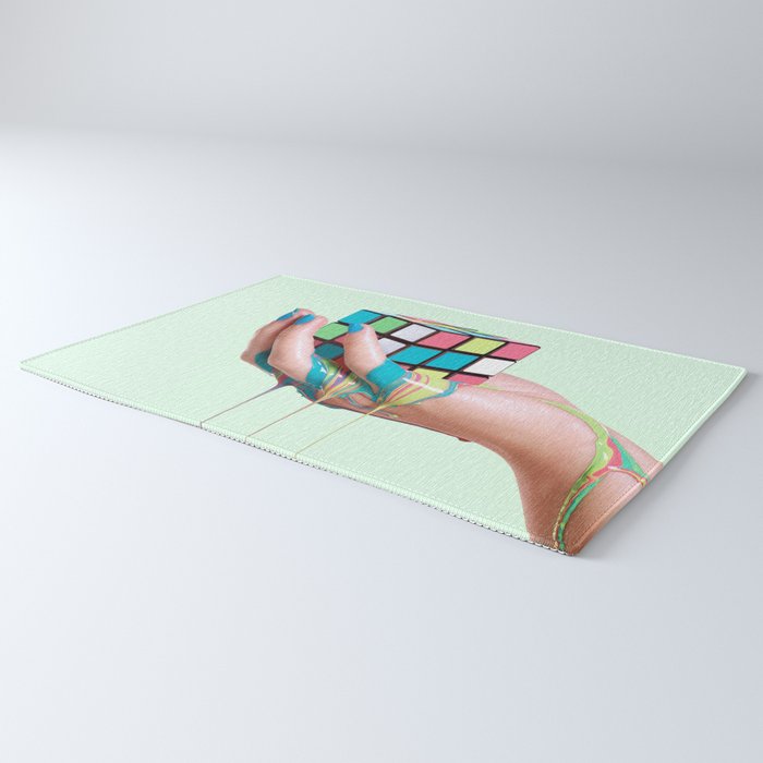 MELTING RUBIKS CUBE Rug Gallery Image 3