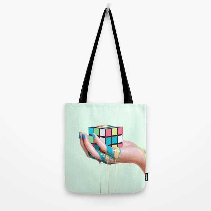 MELTING RUBIKS CUBE Tote Bag Gallery Image 2