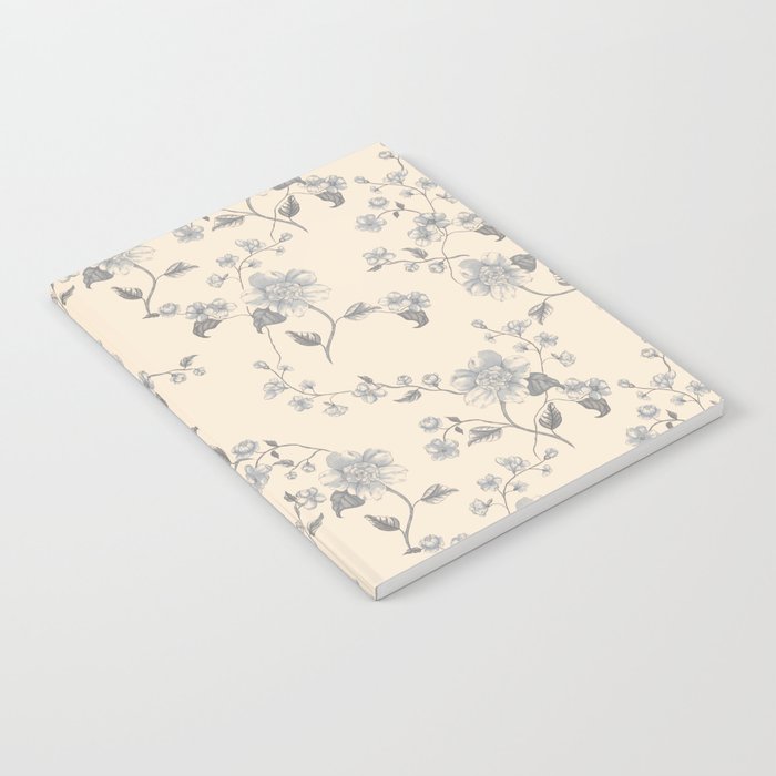 Vintage Blue Floral Notebook Gallery Image 1