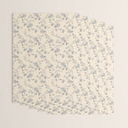 Vintage Blue Floral Wrapping Paper Gallery Image 3