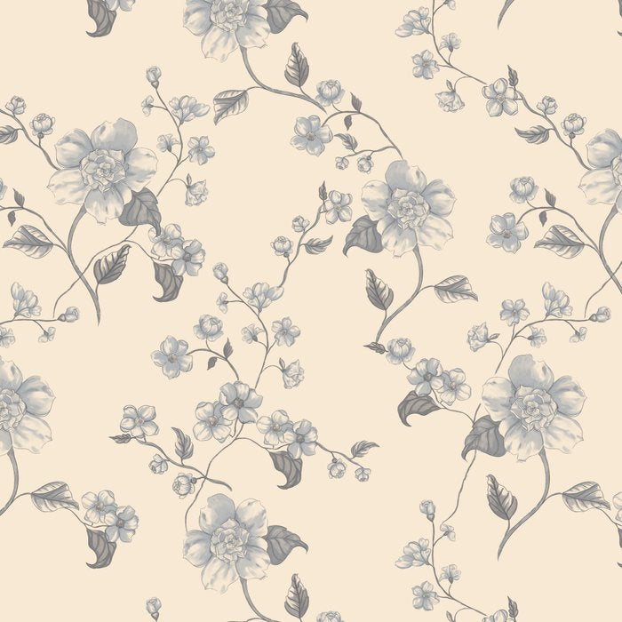 Vintage Blue Floral Coffee Mug Gallery Image 2