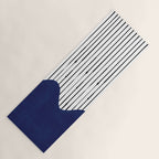 Lines and Wave (Blue) Yoga Mat Gallery Image 1