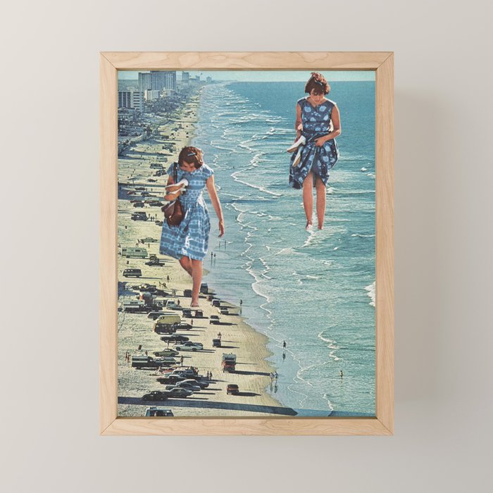 Walk on the Beach Mini Art Print Gallery Image 1