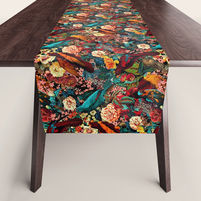 FLORAL AND BIRDS XVII Table Runner Gallery Image 1