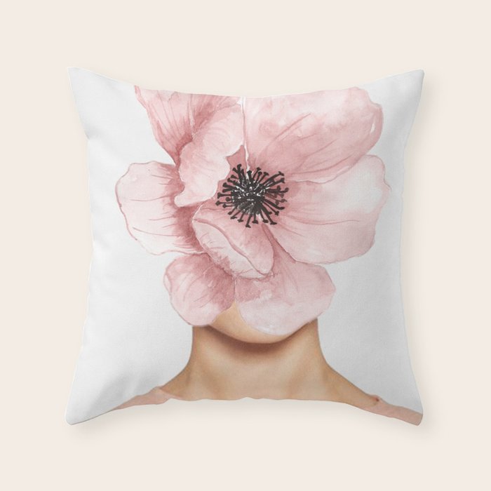 flower Throw Pillow Gallery Image 1
