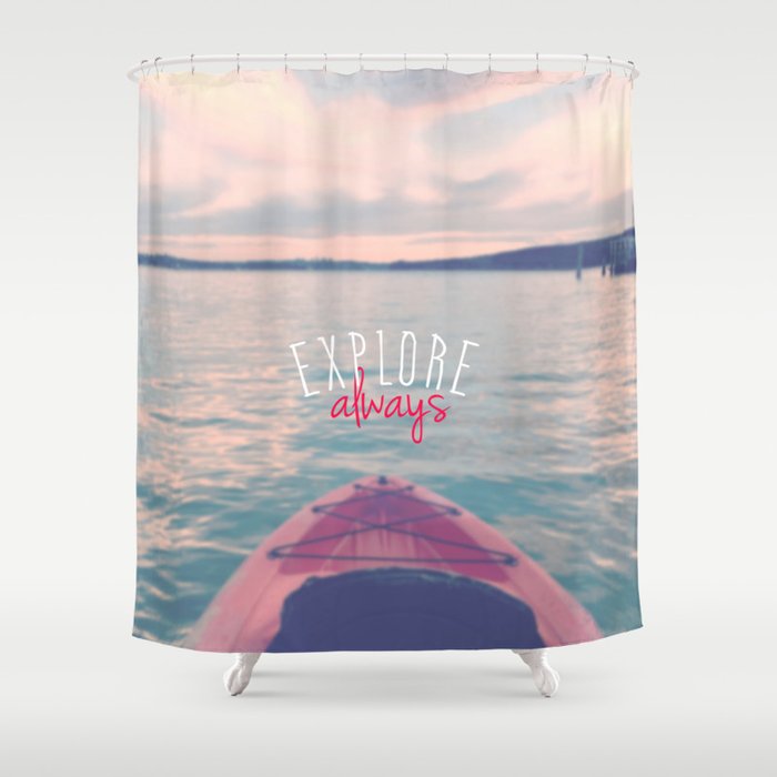 Go Explore Shower Curtain Gallery Image 1