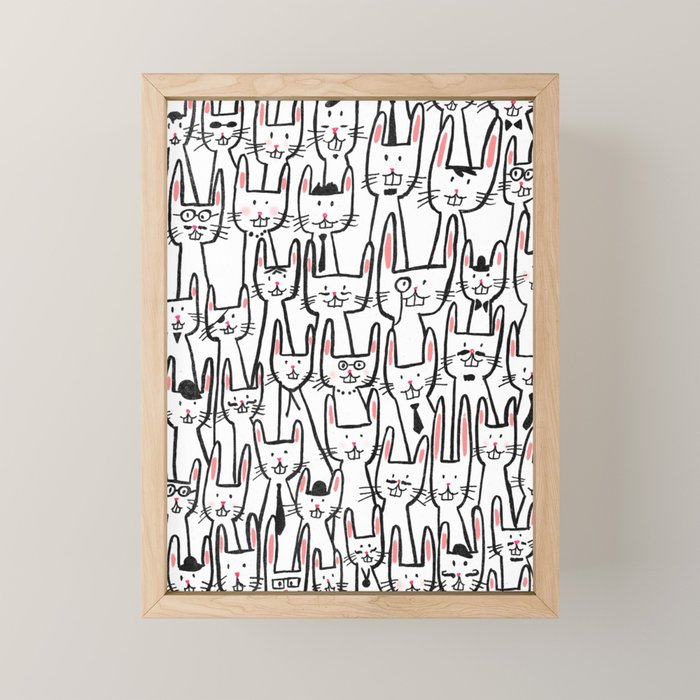 Bunny family Mini Art Print Gallery Image 1