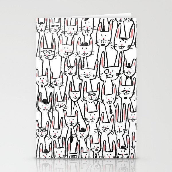 Bunny family Stationery Card Gallery Image 1