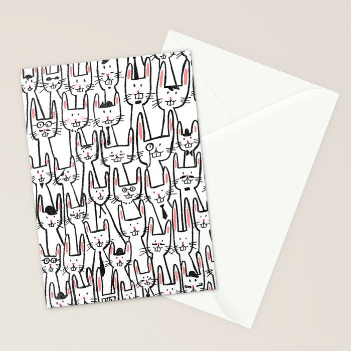 Bunny family Stationery Card Gallery Image 2