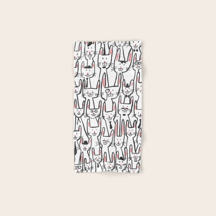 Bunny family Bath Towel Gallery Image 1