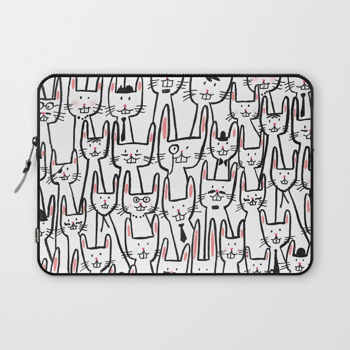 Bunny family Laptop Sleeve Gallery Image 1