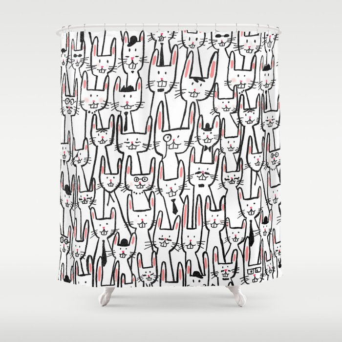 Bunny family Shower Curtain Gallery Image 1