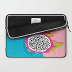 Hard Core - memphis throwback retro neon tropical fruit dragonfruit exotic 1980s 80s style pop art Laptop Sleeve Gallery Image 2