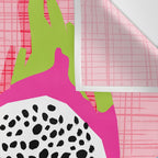 Hard Core - memphis throwback retro neon tropical fruit dragonfruit exotic 1980s 80s style pop art Wall Tapestry Gallery Image 3