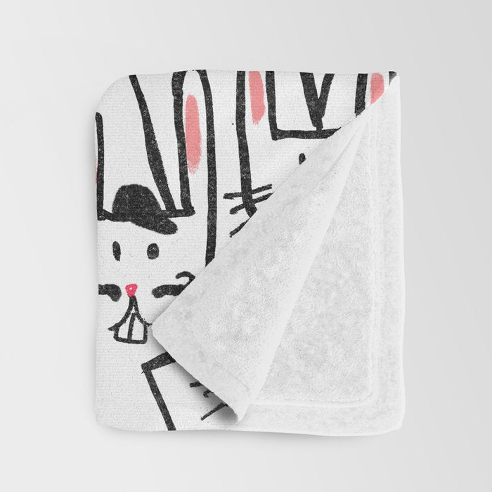 Bunny family Throw Blanket Gallery Image 3