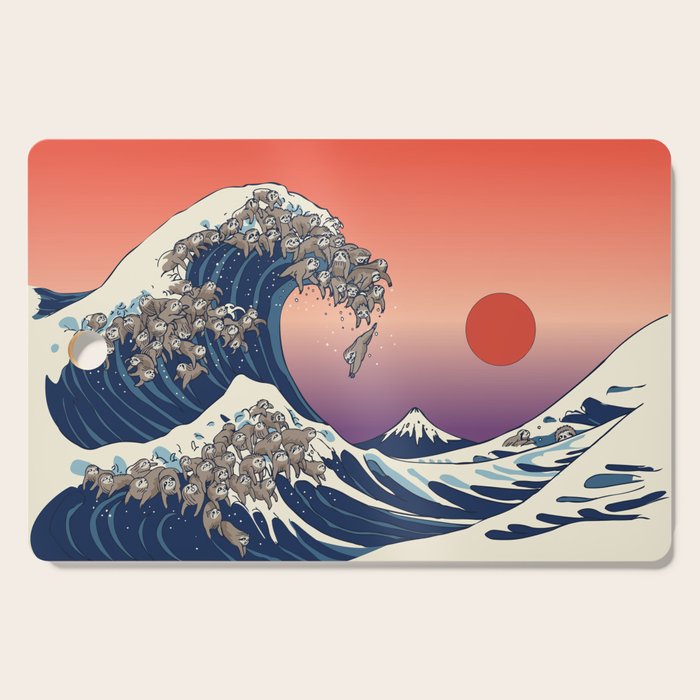 The Great Wave of Sloth Cutting Board Gallery Image 1