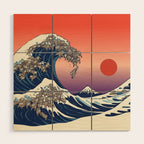 The Great Wave of Sloth Wood Wall Art Gallery Image 1