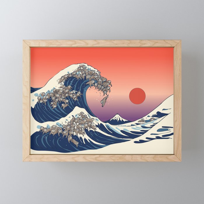 The Great Wave of Sloth Mini Art Print Gallery Image 1