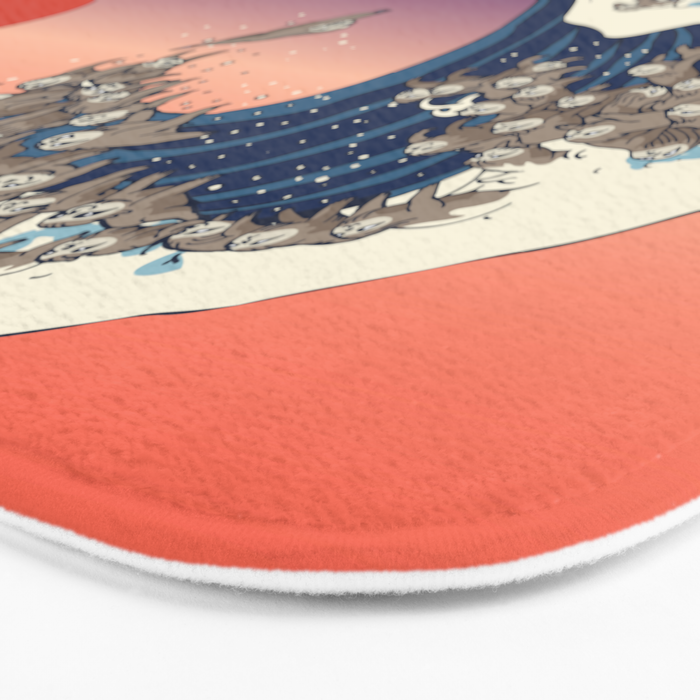 The Great Wave of Sloth Bath Mat Gallery Image 3
