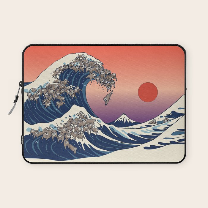 The Great Wave of Sloth Laptop Sleeve Gallery Image 1