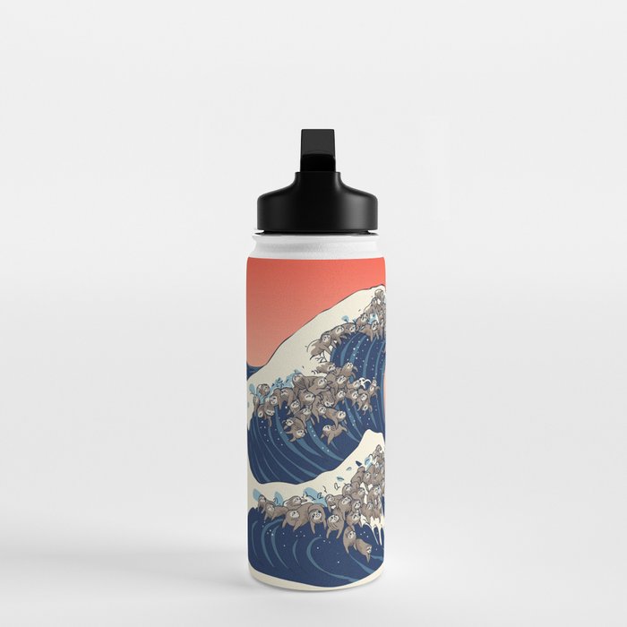 The Great Wave of Sloth Water Bottle Gallery Image 3