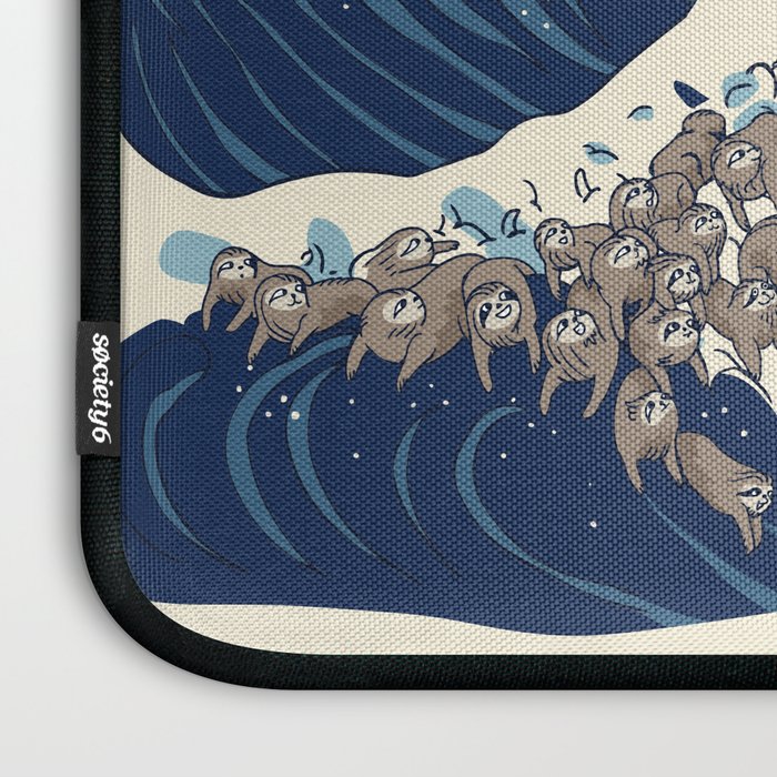 The Great Wave of Sloth Laptop Sleeve Gallery Image 3