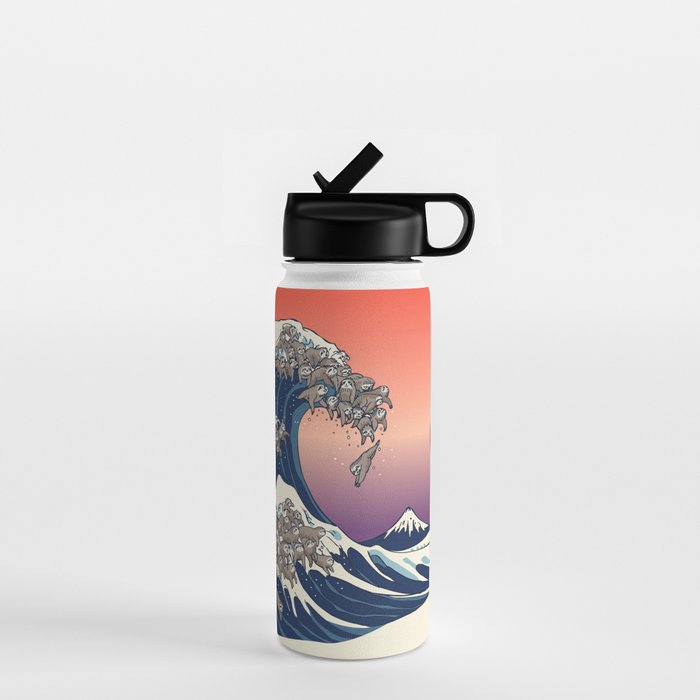 The Great Wave of Sloth Water Bottle Gallery Image 1