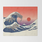 The Great Wave of Sloth Throw Blanket Gallery Image 2