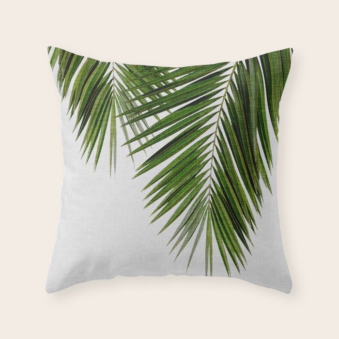 Palm Leaf II Throw Pillow Gallery Image 1