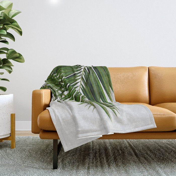 Palm Leaf II Throw Blanket Gallery Image 1