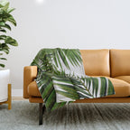Palm Leaf III Throw Blanket Gallery Image 1