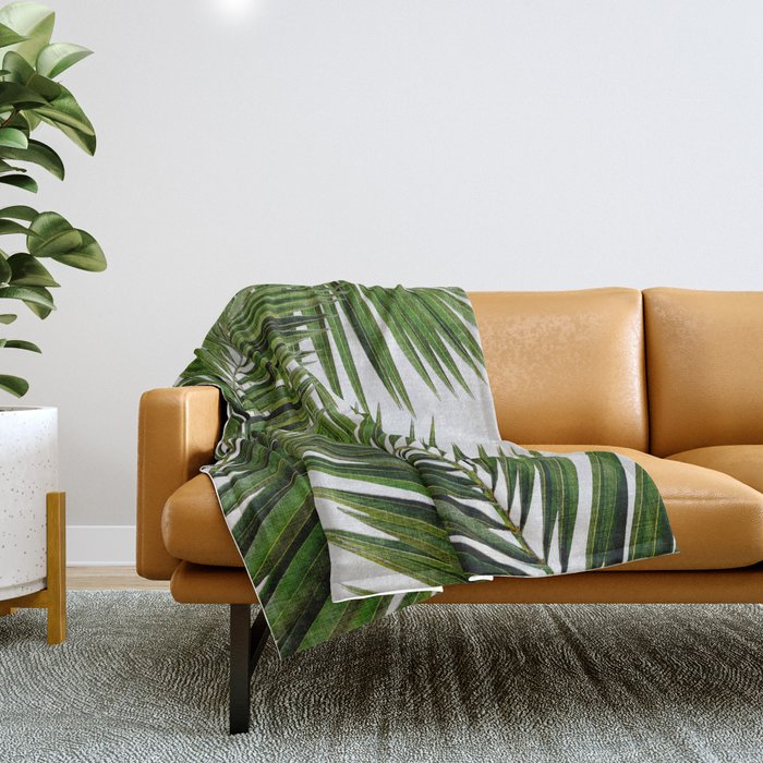 Palm Leaf III Throw Blanket Gallery Image 1