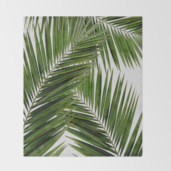 Palm Leaf III Throw Blanket Gallery Image 2