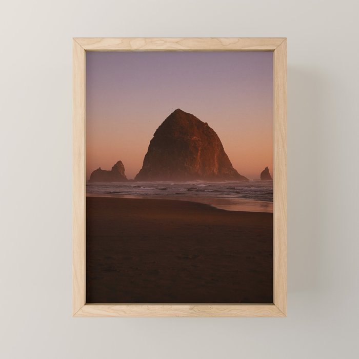 Haystack Rock Sunset II Mini Art Print Gallery Image 1