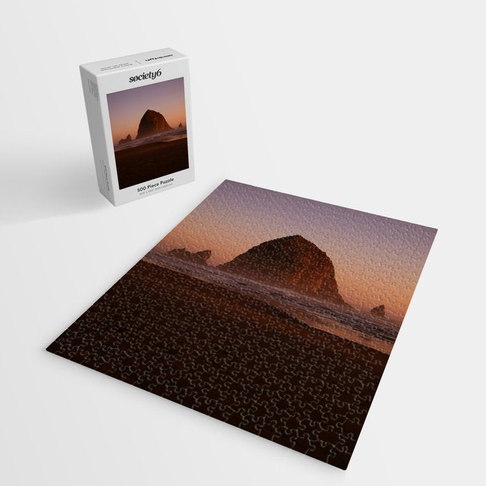 Haystack Rock Sunset II Jigsaw Puzzle Gallery Image 2
