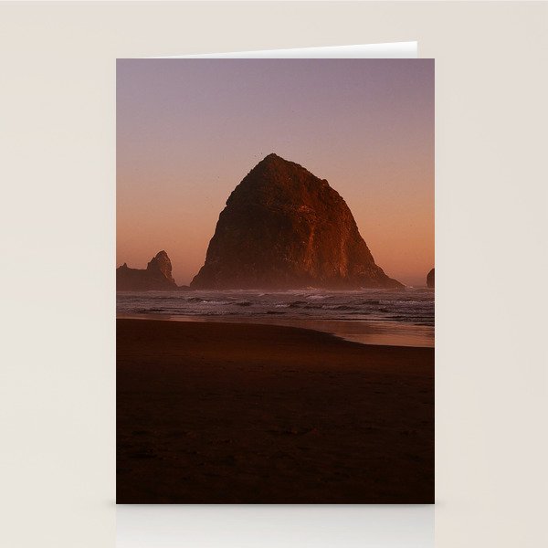 Haystack Rock Sunset II Stationery Card Gallery Image 2