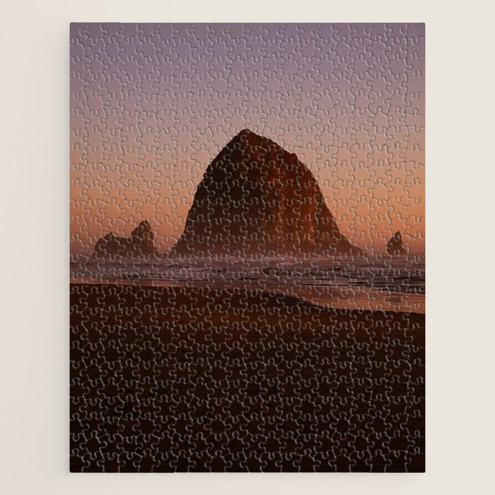 Haystack Rock Sunset II Jigsaw Puzzle Gallery Image 1