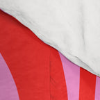 Mod Hourglass Abstract Midcentury Modern Retro Pattern in Preppy Pink and Red Comforter Gallery Image 4