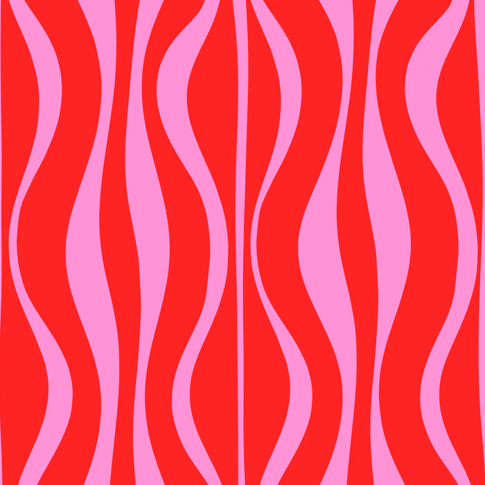 Mod Hourglass Abstract Midcentury Modern Retro Pattern in Preppy Pink and Red Coffee Mug Gallery Image 2
