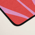 Mod Hourglass Abstract Midcentury Modern Retro Pattern in Preppy Pink and Red Desk Mat Gallery Image 4