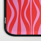 Mod Hourglass Abstract Midcentury Modern Retro Pattern in Preppy Pink and Red Laptop Sleeve Gallery Image 3