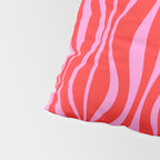 Mod Hourglass Abstract Midcentury Modern Retro Pattern in Preppy Pink and Red Pillow Sham Gallery Image 4