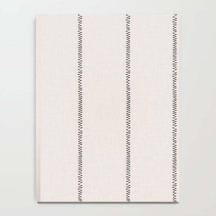 French Cream Linen Stripe Notebook Gallery Image 4