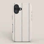 French Cream Linen Stripe iPhone Case Gallery Image 1