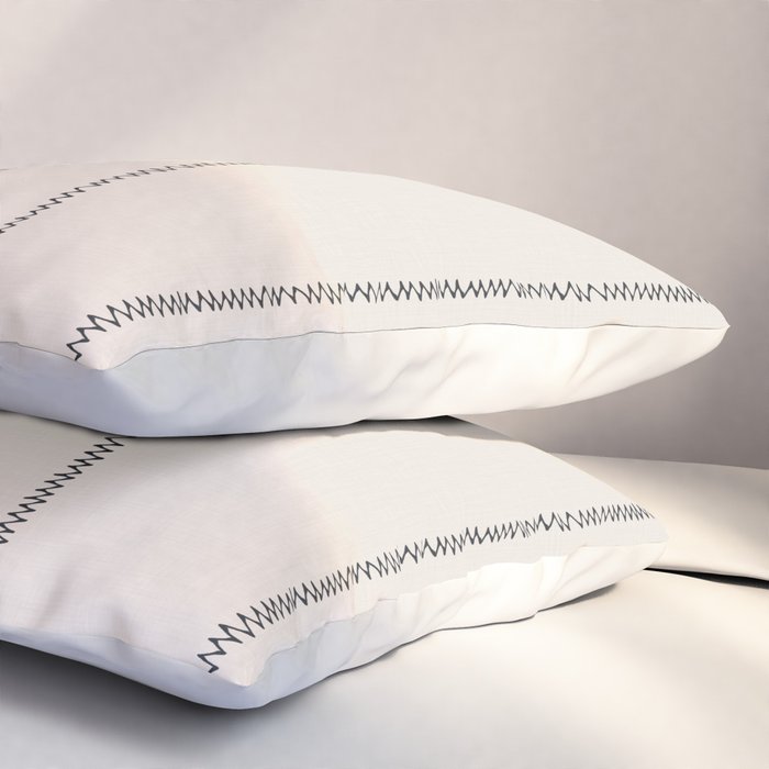 French Cream Linen Stripe Pillow Sham Gallery Image 3