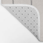 French Cream Linen Stripe Bath Mat Gallery Image 2
