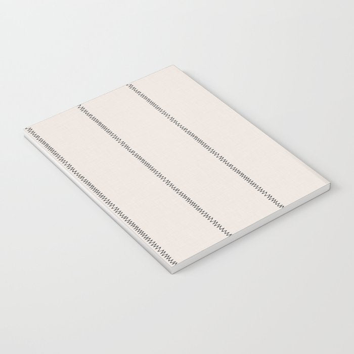 French Cream Linen Stripe Notebook Gallery Image 3