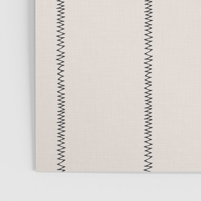 French Cream Linen Stripe Poster Gallery Image 3