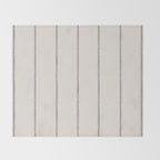 French Cream Linen Stripe Throw Blanket Gallery Image 2