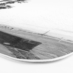 Playa de Valencia | Black and white photograph of the boulevard & beach | travel art Bath Mat Gallery Image 3